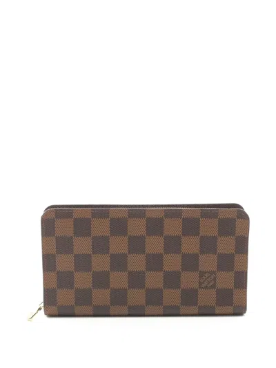 Pre-owned Louis Vuitton 2003 Zip-fastening Wallet In Brown