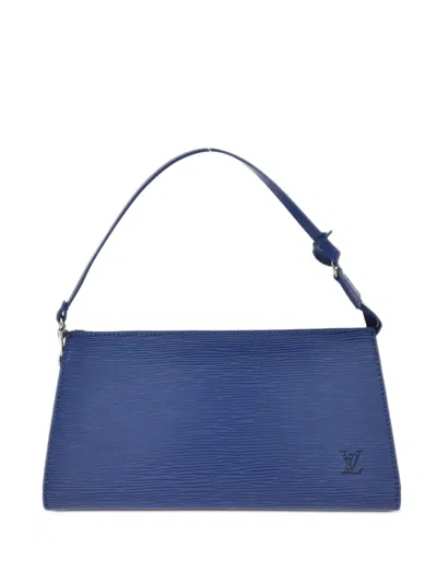 Pre-owned Louis Vuitton 2004 24 Épi Shoulder Bag In Blue