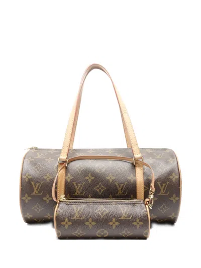Pre-owned Louis Vuitton 2004 30 Papillon Monogram Shoulder Bag In Brown