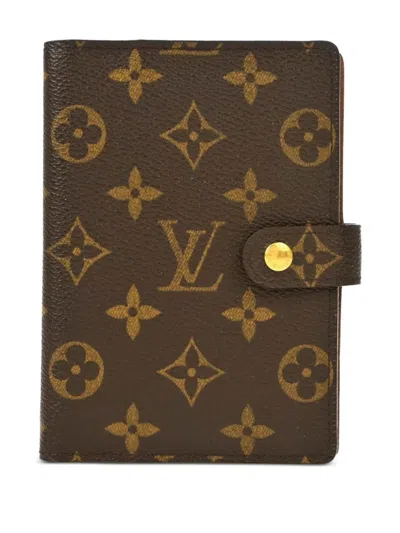 Pre-owned Louis Vuitton 2004 Agenda Pm Notebook Cover In Brown