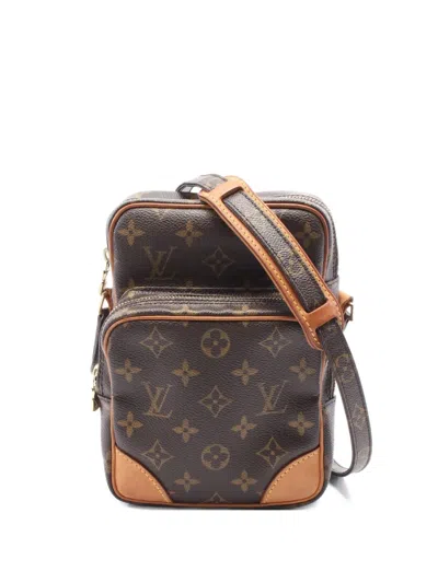 Pre-owned Louis Vuitton 2004 Amazone Monogram Canvas Cross Body Bag In Brown