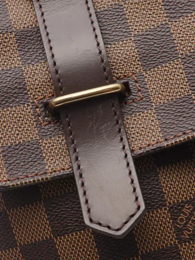 Pre-owned Louis Vuitton 2004 Damier Ebene Broadway Satchel In Brown
