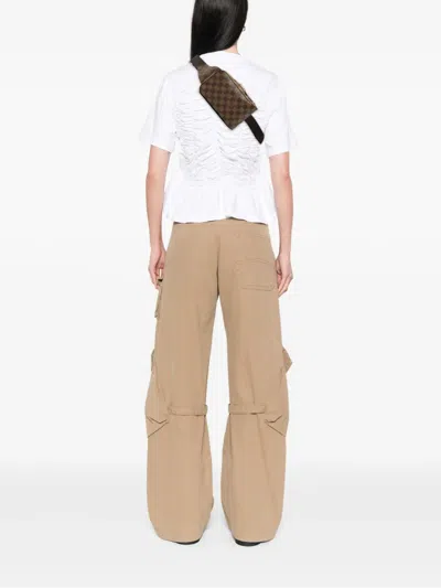 Pre-owned Louis Vuitton 2004 Damier Ebene Geronimos Crossbody Bag In Brown