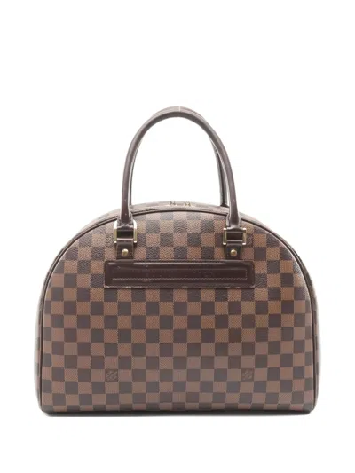 Pre-owned Louis Vuitton 2004 Damier Ebene Nolita Tote Bag In Brown