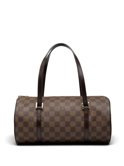 Pre-owned Louis Vuitton 2004 Damier Ebene Papillon 30 Handbag In Brown