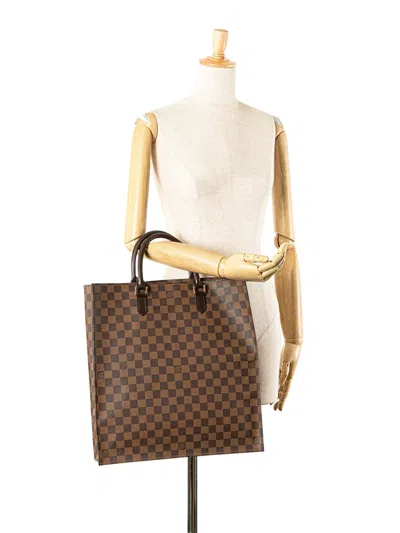 Pre-owned Louis Vuitton 2004 Damier Ebene Sac Plat Tote Bag