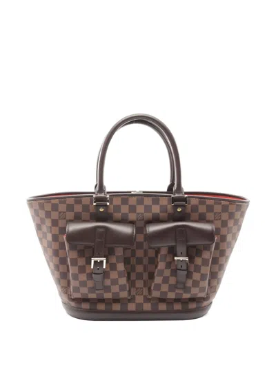 Pre-owned Louis Vuitton 2004 Damier Leather Handbag In Brown