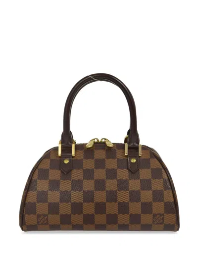 Pre-owned Louis Vuitton 2004 Damier Rivera Tote Bag In Brown