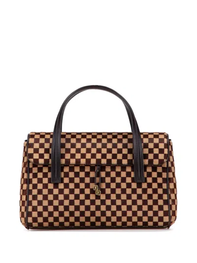 Pre-owned Louis Vuitton 2004 Damier Sauvage Lionne Handbag In Brown