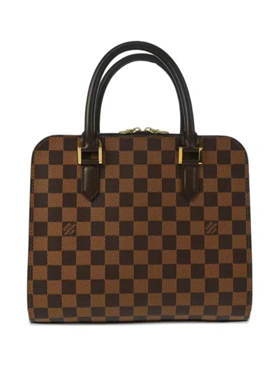 Pre-owned Louis Vuitton 2004 Damier Triana Handbag In Brown
