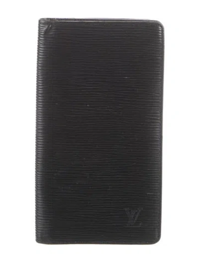 Pre-owned Louis Vuitton 2004 Epi Leather Wallet In Black