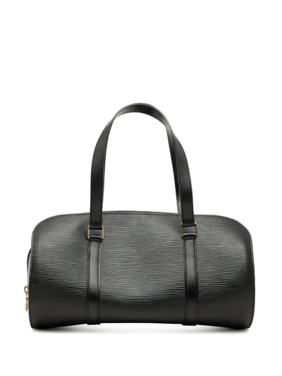 Pre-owned Louis Vuitton 2004 Epi Soufflot Handbag In Black