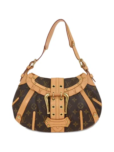 Pre-owned Louis Vuitton 2004 Leonor Monogram Shoulder Bag In Brown