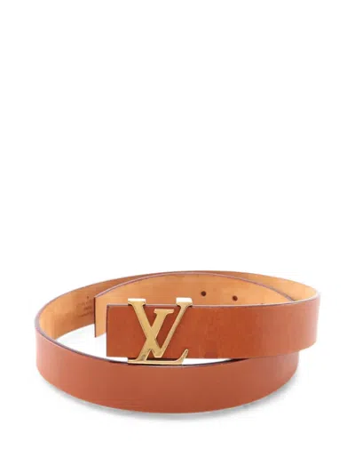 Pre-owned Louis Vuitton 2004 Lv Initial Belt In Brown