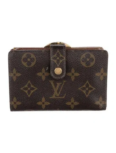 Pre-owned Louis Vuitton 2004 Lv Monogram Viennois Wallet In Brown