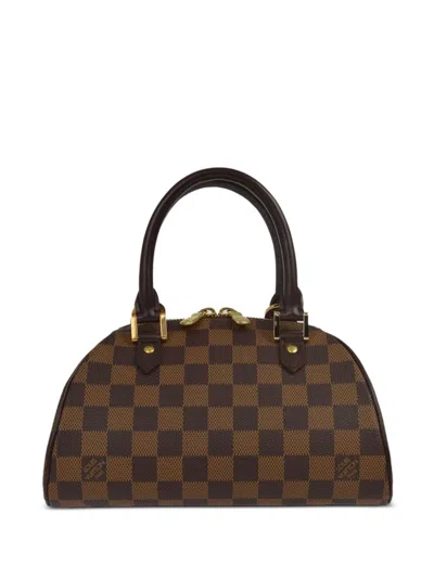 Pre-owned Louis Vuitton 2004 Mini Damier Rivera Handbag In Brown