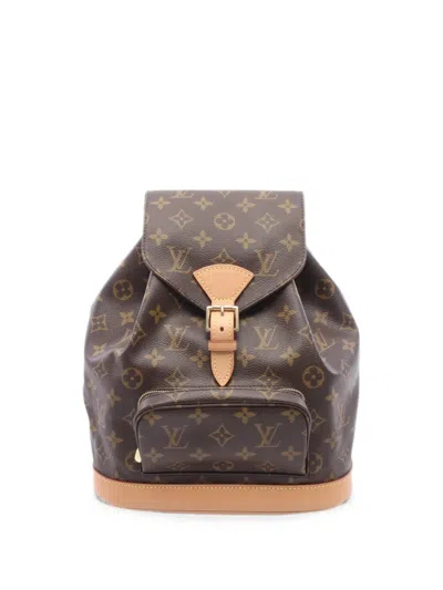 Pre-owned Louis Vuitton 2004 Mm Montsouris Backpack In Brown