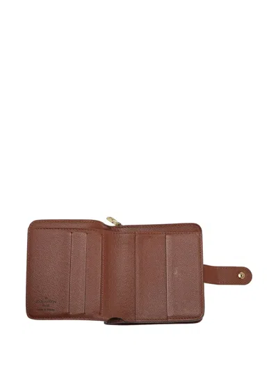 Pre-owned Louis Vuitton 2004 Monogram Bifold Compact Wallet Small Wallets In Brown