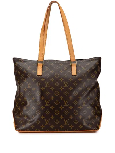 Pre-owned Louis Vuitton 2004 Monogram Cabas Alto Tote Bag In Brown