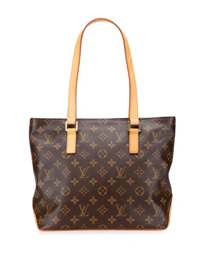 Pre-owned Louis Vuitton 2004 Monogram Cabas Piano Tote Bag In Brown