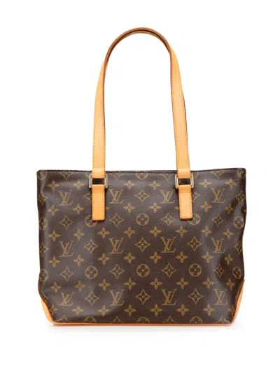 Pre-owned Louis Vuitton 2004 Monogram Cabas Piano Tote Bag In Brown