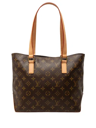 Pre-owned Louis Vuitton 2004 Monogram Cabas Piano Tote Bag In Brown