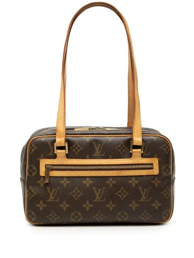 Pre-owned Louis Vuitton 2004 Monogram Cite Mm Shoulder Bag In Brown