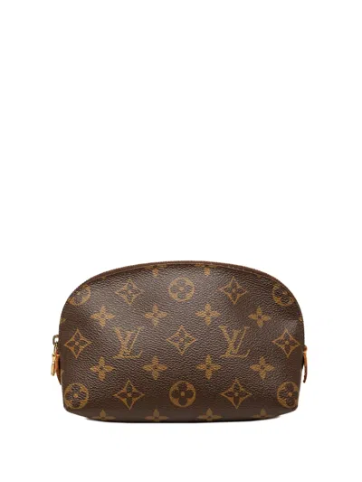 Pre-owned Louis Vuitton 2004 Monogram Cosmetic Pm Pouch In Brown