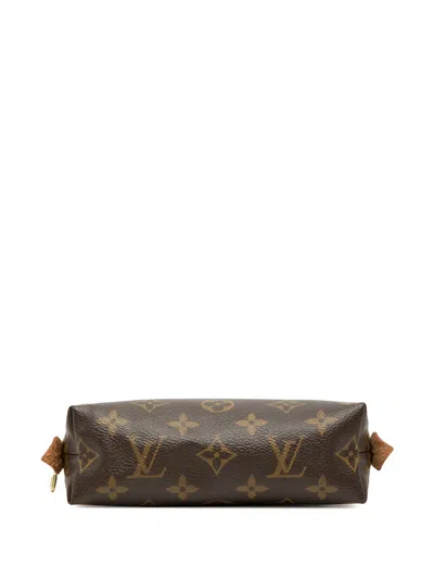 Pre-owned Louis Vuitton 2004 Monogram Cosmetic Pm Pouch In Brown