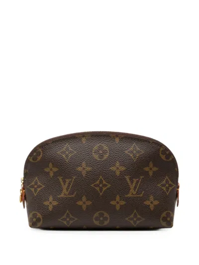 Pre-owned Louis Vuitton 2004 Monogram Cosmetic Pm Pouch In Brown