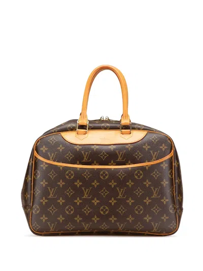 Pre-owned Louis Vuitton 2004 Monogram Deauville Handbag In Brown