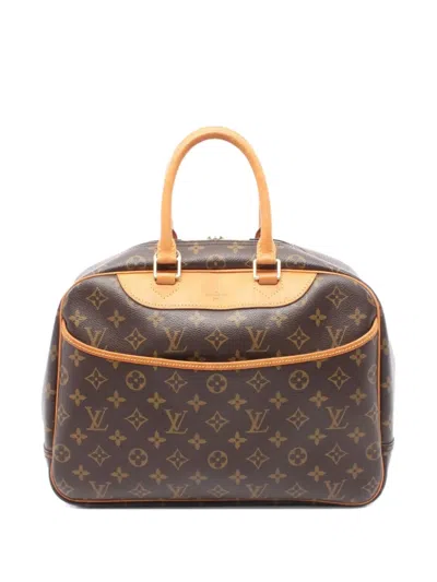 Pre-owned Louis Vuitton 2004 Monogram Deauville Handbag In Brown