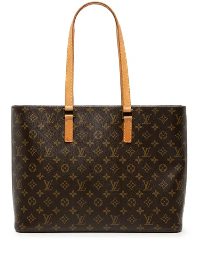 Pre-owned Louis Vuitton 2004 Monogram Luco Tote Bag In Brown