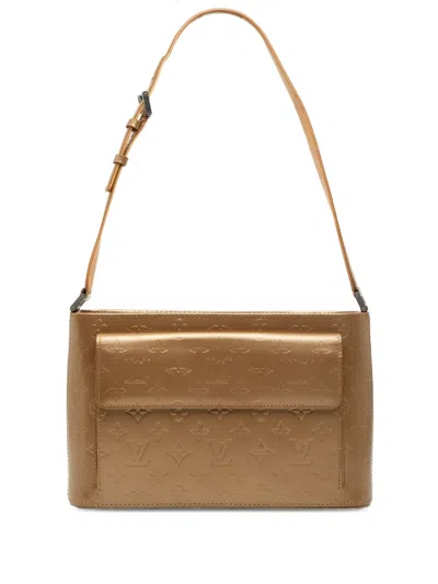 Pre-owned Louis Vuitton 2004 Monogram Mat Alston Shoulder Bag In Gold