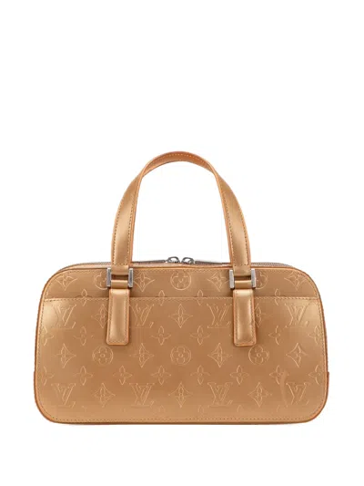Pre-owned Louis Vuitton 2004 Monogram Mat Shelton Handbag In Gold