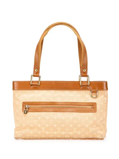 Pre-owned Louis Vuitton 2004 Monogram Mini Lin Lucille Pm Handbag In Brown