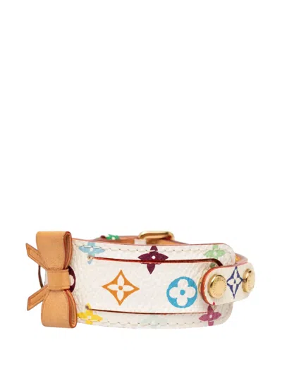 Pre-owned Louis Vuitton 2004 Monogram Multicolore Address Wish Wrap Bracelet Costume Bracelet In White