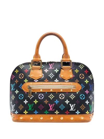 Pre-owned Louis Vuitton 2004 Monogram Multicolore Alma Pm Handbag In Black