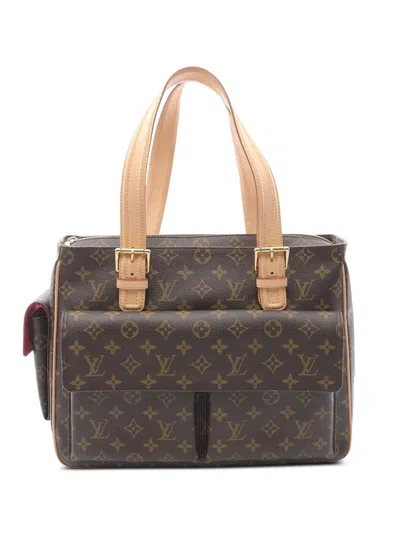 Pre-owned Louis Vuitton 2004 Monogram Multipli Cite Tote Bag In Brown
