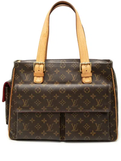 Pre-owned Louis Vuitton 2004 Monogram Multipli Cite Tote Bag In Brown
