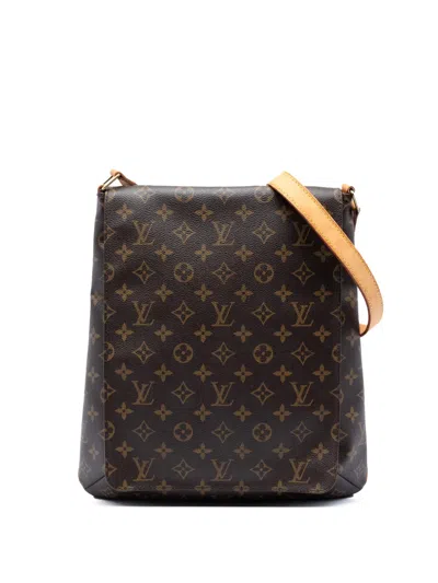 Pre-owned Louis Vuitton 2004 Monogram Musette Salsa Long Strap Crossbody Bag In Brown