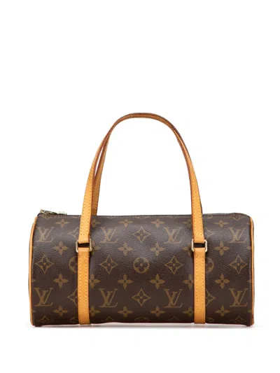 Pre-owned Louis Vuitton 2004 Monogram Papillon 28 Handbag In Brown