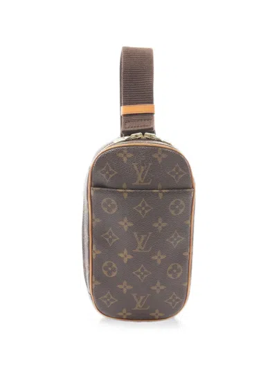 Louis Vuitton 2004 Monogram Pochette Ganju Belt Bag In Brown