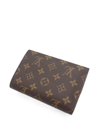 Pre-owned Louis Vuitton 2004 Monogram Porte Tresor Etui Papiers Wallet Small Wallets In Brown