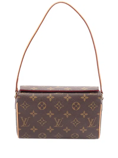 Pre-owned Louis Vuitton 2004 Monogram Recital Shoulder Bag In Brown