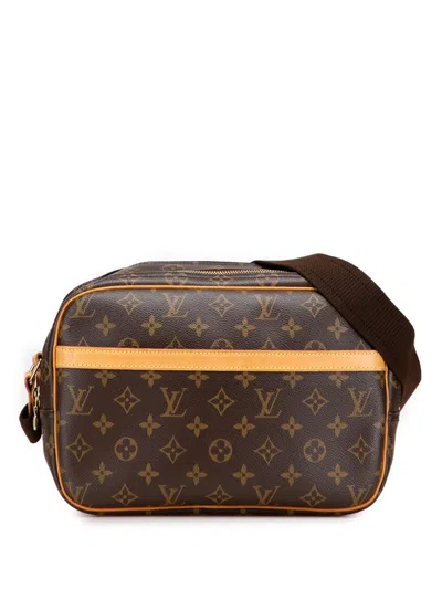 Pre-owned Louis Vuitton 2004 Monogram Reporter Pm Crossbody Bag In Brown