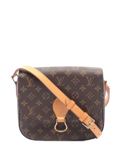 Pre-owned Louis Vuitton 2004 Monogram Saint Cloud Gm Crossbody Bag In Brown
