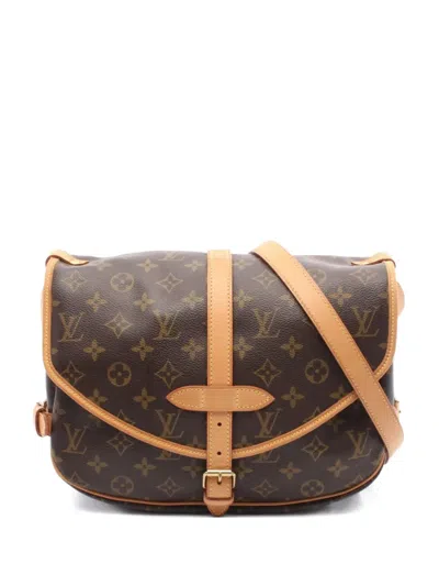 Pre-owned Louis Vuitton 2004 Monogram Saumur 30 Shoulder Bag In Brown