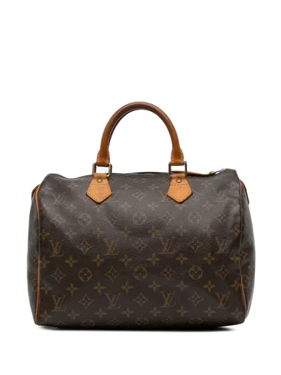Pre-owned Louis Vuitton 2004 Monogram Speedy 30 Boston Bag In Brown