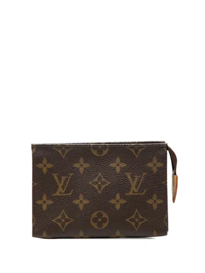 Pre-owned Louis Vuitton 2004 Monogram Toiletry 15 Pouch In Brown